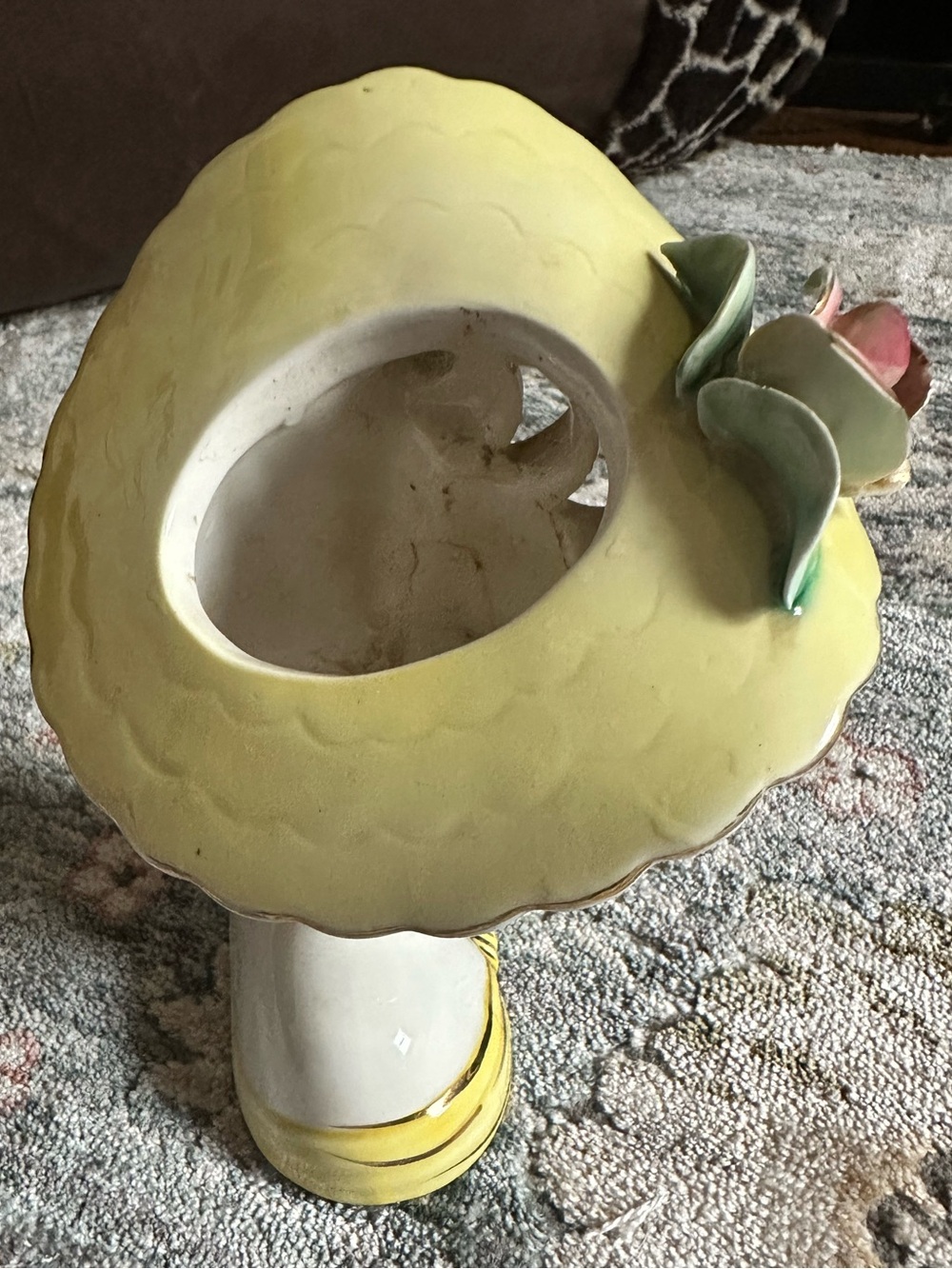 VTG Napco Lady Head Vase, Southern Belle with Yellow Hat - Picture 4 of 6